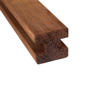 Poteau inter. de clôture cl4 marron 90x90x2400mm (27mm)