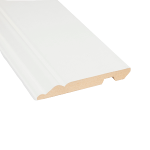 Plinthe hydro filmée blanc - bord droit- 14 x 80 x 2250mm (13.50ml)
