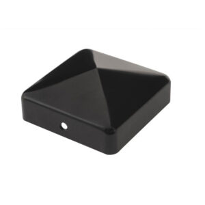 Chapeau de poteau acier galva 91x91mm noir