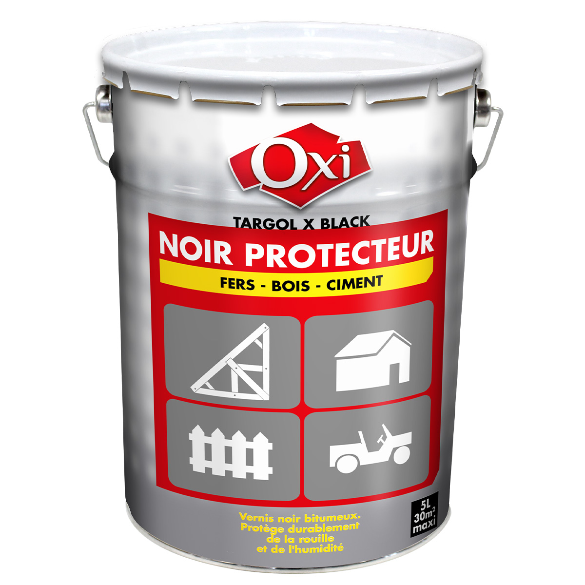 Vernis noir bitumeux 5l
