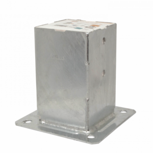 Support de poteau acier galva 71x71mm + kit fix galva