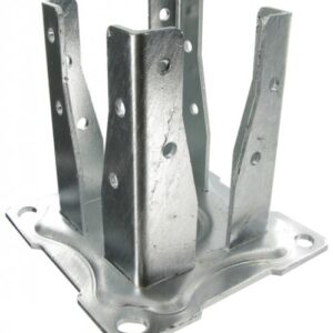 Support de poteau acier galva fendu 4 côtés 91x91mm