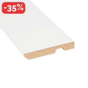 Plinthe hydro filmée blanc - bord droit- 14 x 80 x 2250mm (13.50ml)