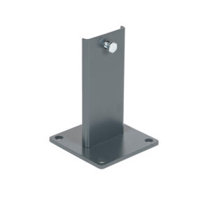 Platine acier gris 105x105mm + fixations